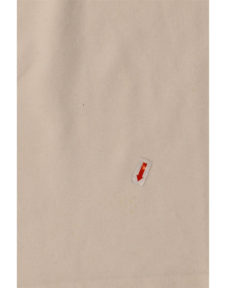 LACOSTE Женская рубашка-поло, размер 38, средний размер, белый хлопок