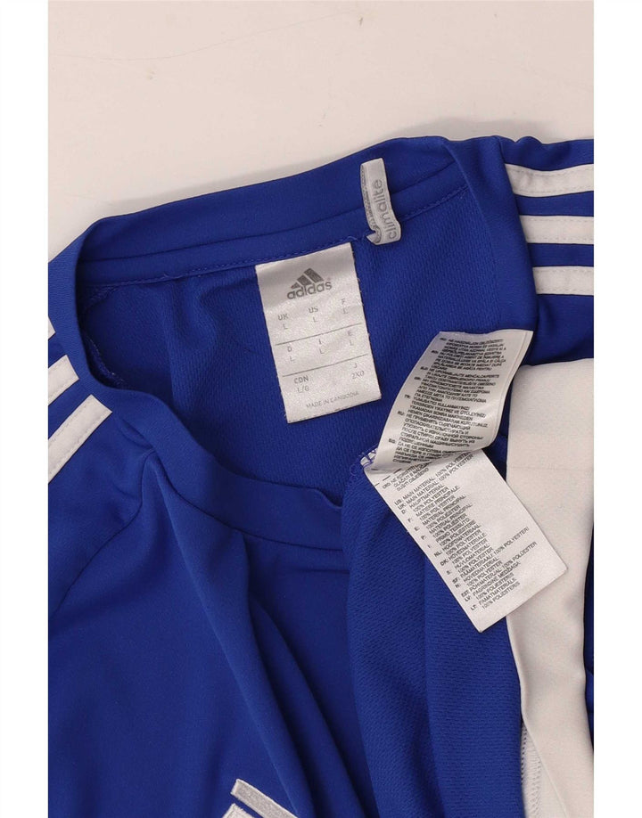 Мужская футболка Adidas Climalite, большой синий полиэстер с цветными блоками