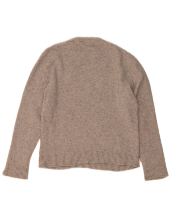 Женский джемпер с круглым вырезом Massimo Dutti UK 14, средний серый в крапинку