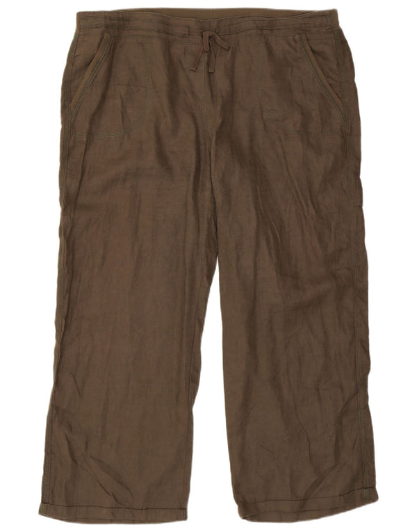 Женские прямые повседневные брюки Marks & Spencer UK 20 2XL W40 L28 хаки