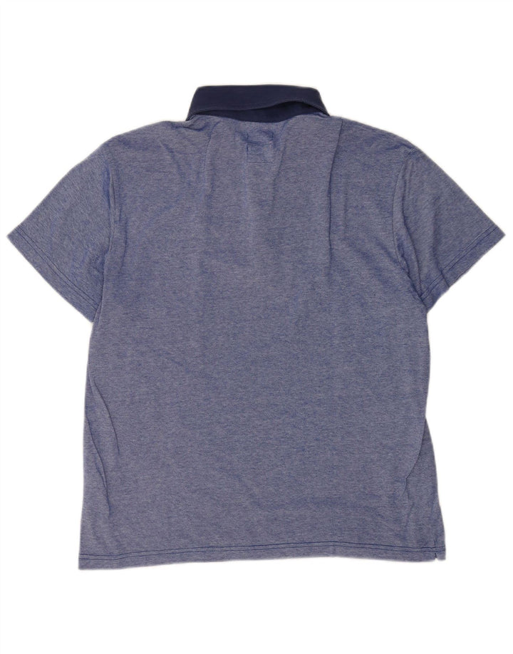 Henry Cottons Mens Slim Fit Polo Shirt Medium Blue Cotton