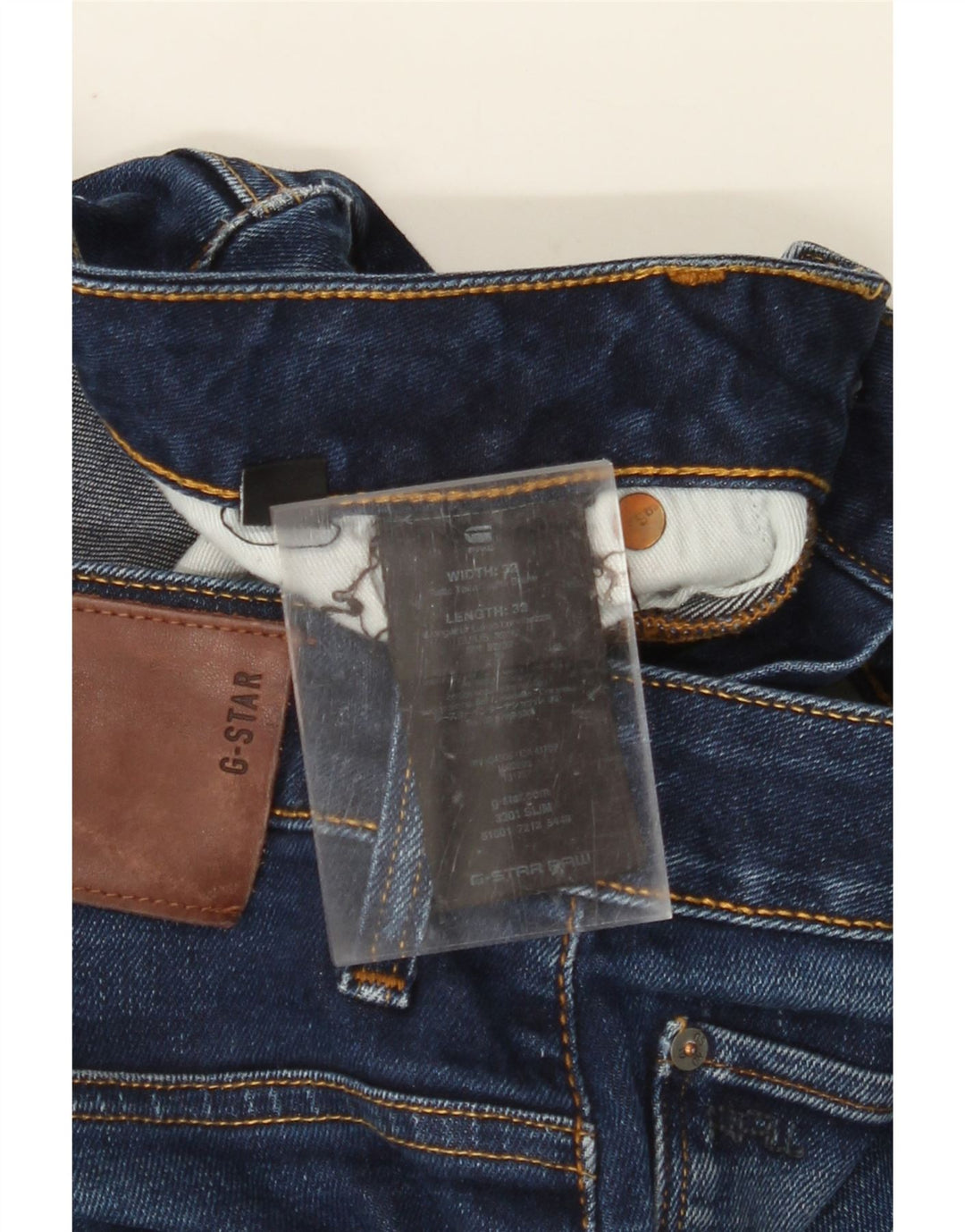 Мужские узкие джинсы G-STAR W32 L32, темно-синий хлопок