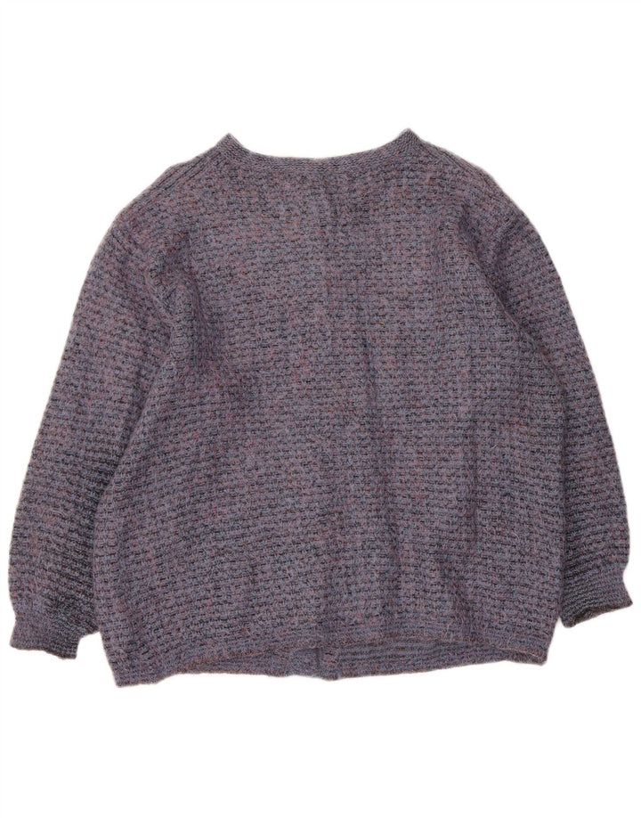 Винтажный женский кардиган-свитер UK 16, большой синий