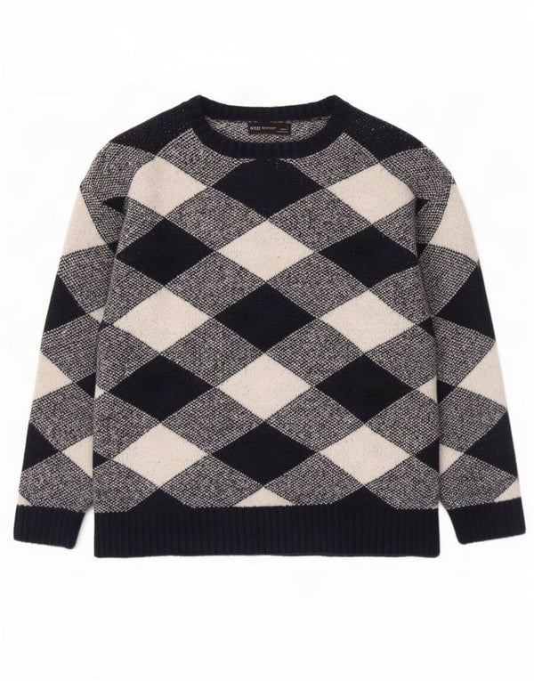 Marks & Spencer Womens Boat Neck Jumper Sweater UK 14 Medium Navy Blue