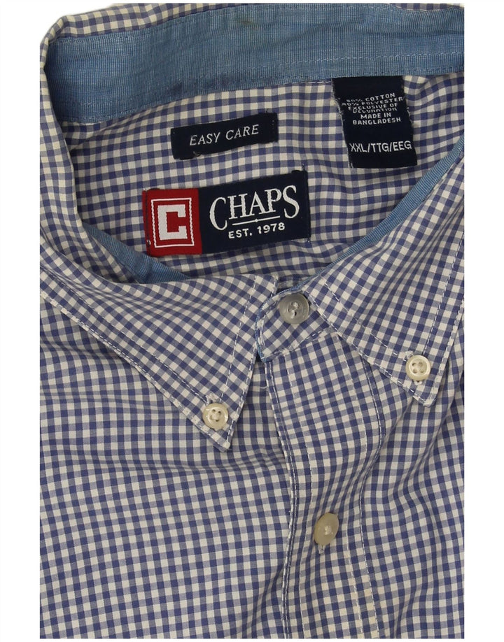Мужская рубашка Chaps 2XL, синяя клетка, хлопок