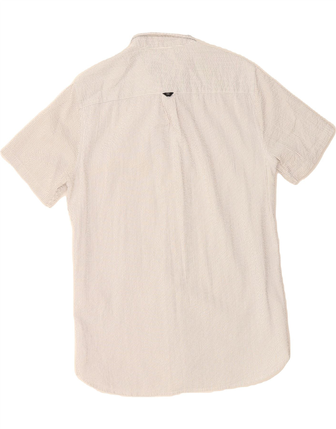 SUPERDRY Mens Short Sleeve Shirt Small White Pinstripe Cotton Vintage Superdry and Second-Hand Superdry from Messina Hembry 