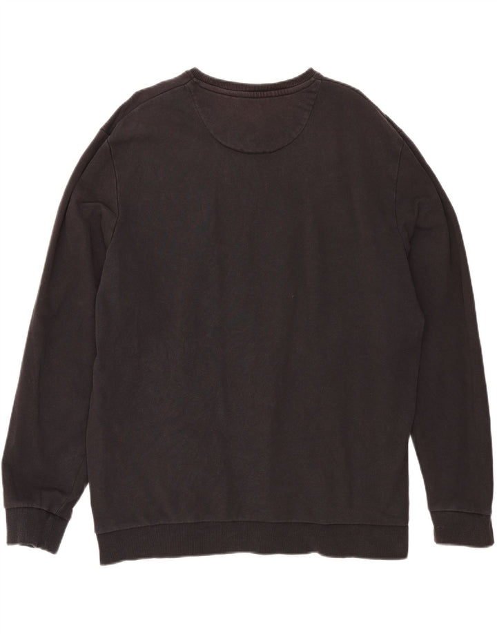 LYLE & SCOTT Mens Graphic Sweatshirt Jumper XL Black Cotton Vintage Lyle & Scott and Second-Hand Lyle & Scott from Messina Hembry 