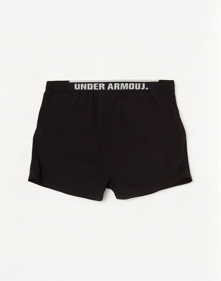 Мужские спортивные шорты с рисунком Under Armour, средние черные