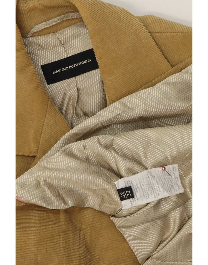Женский вельветовый пиджак Massimo Dutti с 2 пуговицами EU 42, большой бежевый