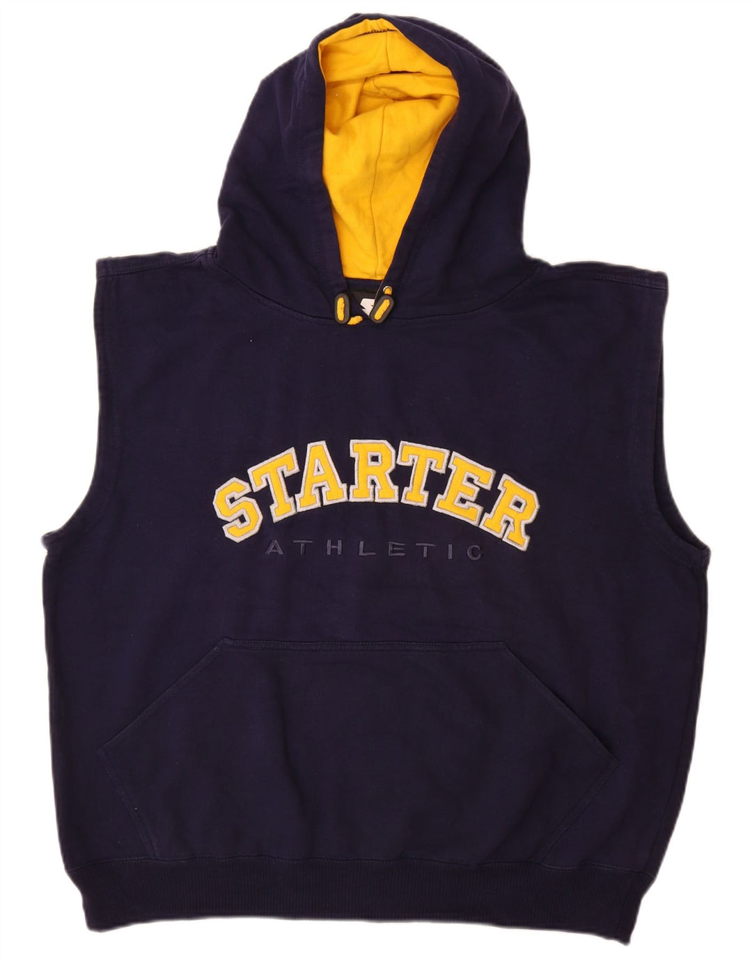 STARTER Мужской джемпер без рукавов с рисунком, большой размер, темно-синий, хлопок