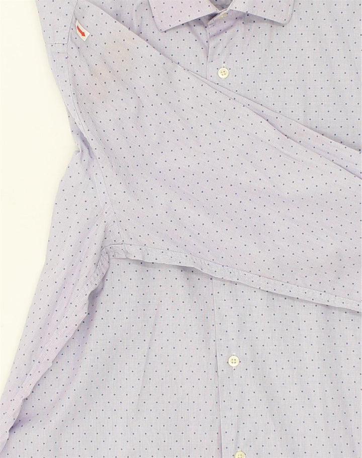 MASSIMO DUTTI Mens Shirt EU 43 XL Off White Polka Dot Cotton | Vintage Massimo Dutti | Thrift | Second-Hand Massimo Dutti | Used Clothing | Messina Hembry 