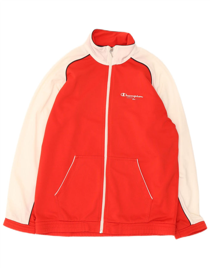 Спортивный костюм Champion для мальчиков, верхняя куртка 13–14 лет, XL, красный полиэстер с цветными блоками