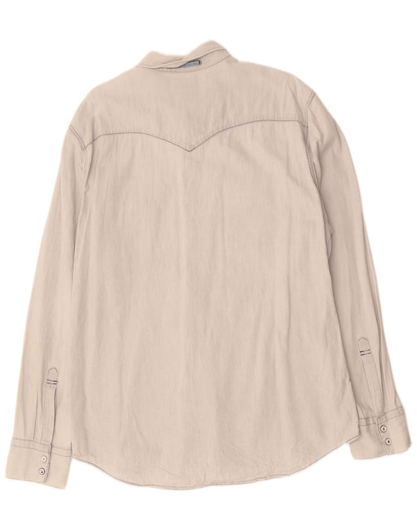 Мужская рубашка приталенного кроя LEVI'S XL, синяя, хлопок