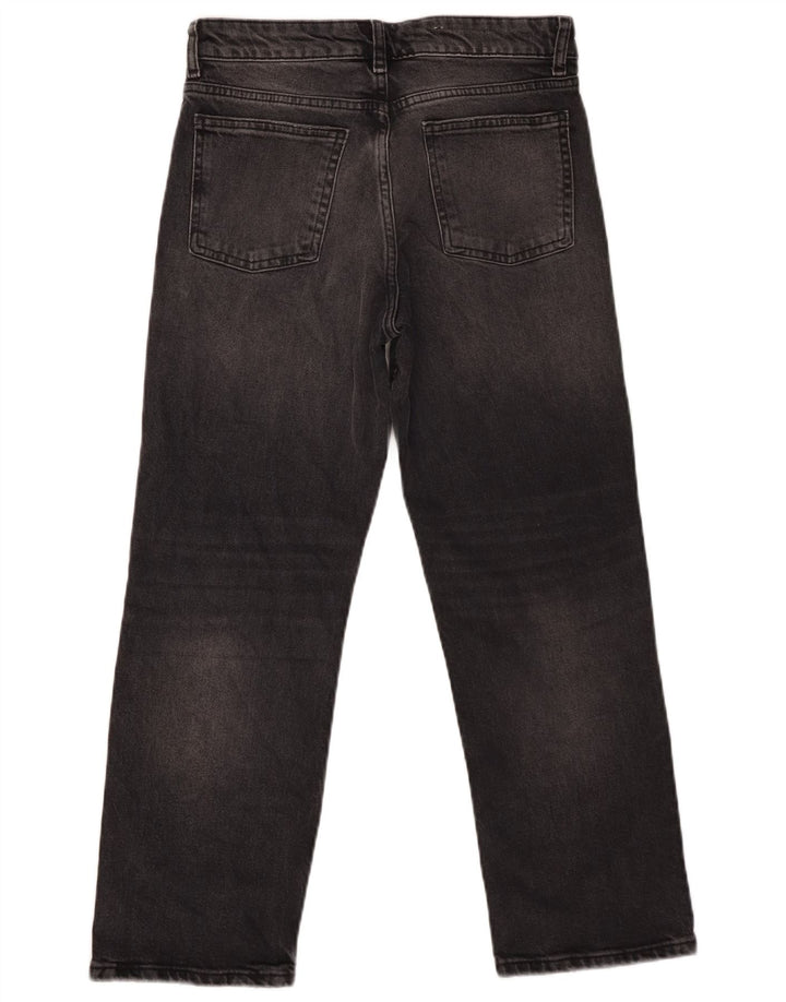 Женские укороченные джинсы ZARA EU 38, маленькие W28 L25, серые, хлопок
