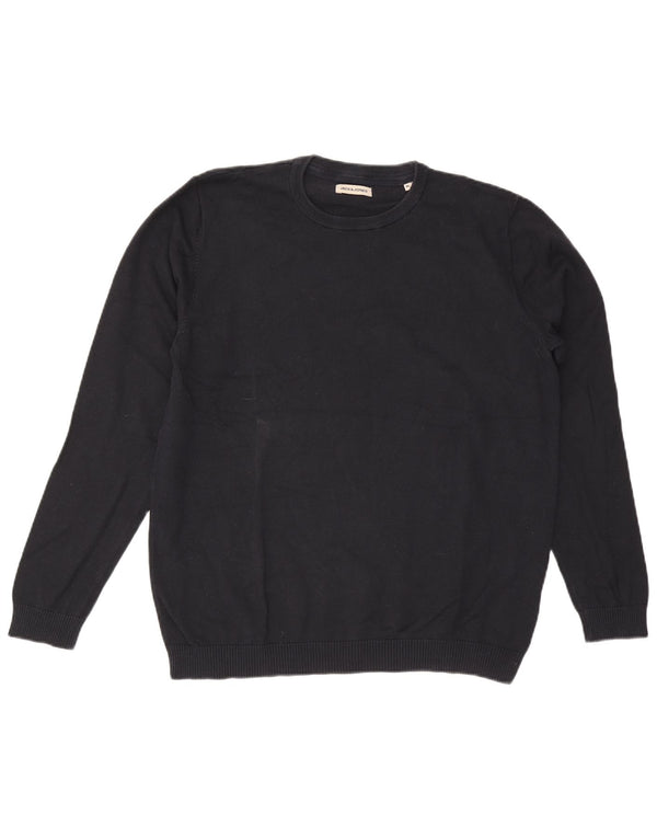 Мужской свитер с круглым вырезом Jack & Jones XL, темно-синий