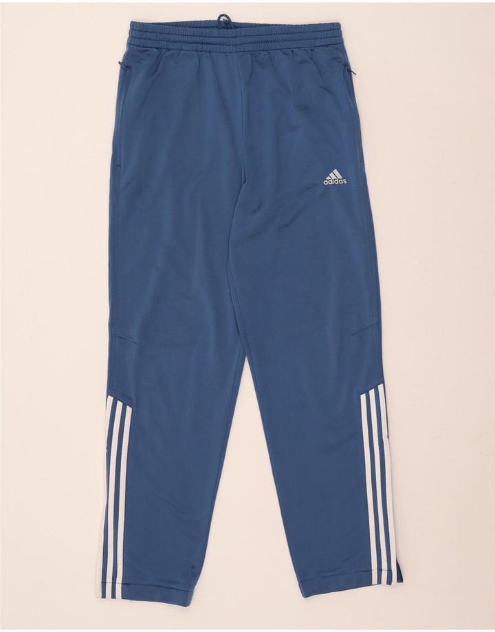 Мужские спортивные брюки Adidas из полиэстера среднего синего цвета