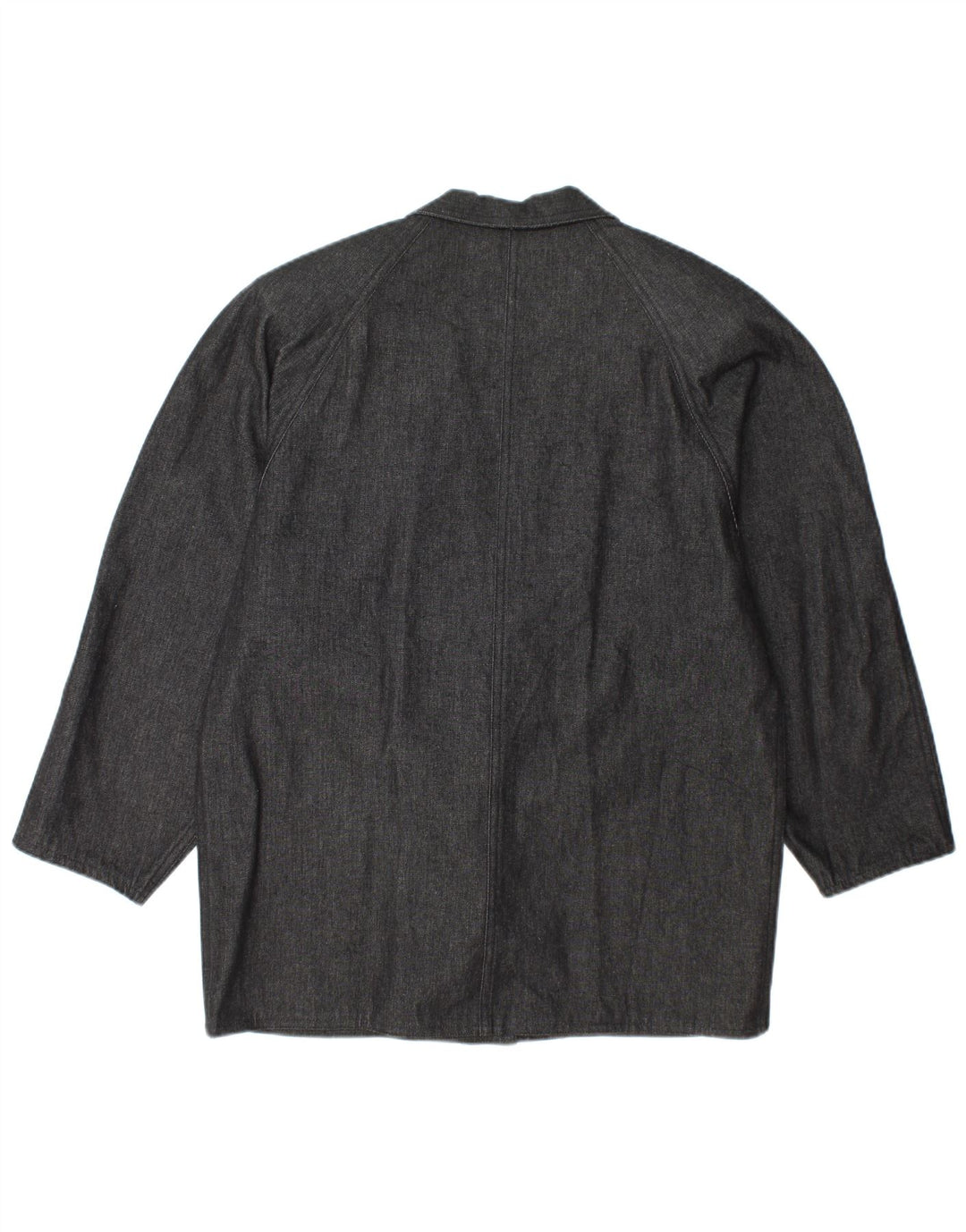 ВИНТАЖНЫЙ женский джинсовый пиджак на 1 пуговице, Великобритания 14, большой серый цвет