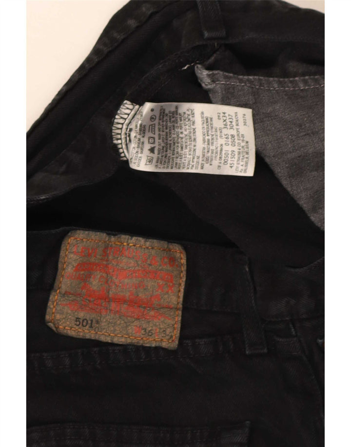 Мужские прямые джинсы Levi's 501 W36 L34, черный хлопок