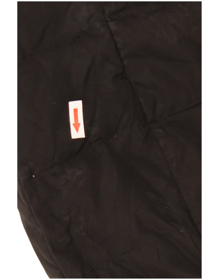 Женское стеганое пальто с капюшоном Zara UK 18 XL, черный полиэстер