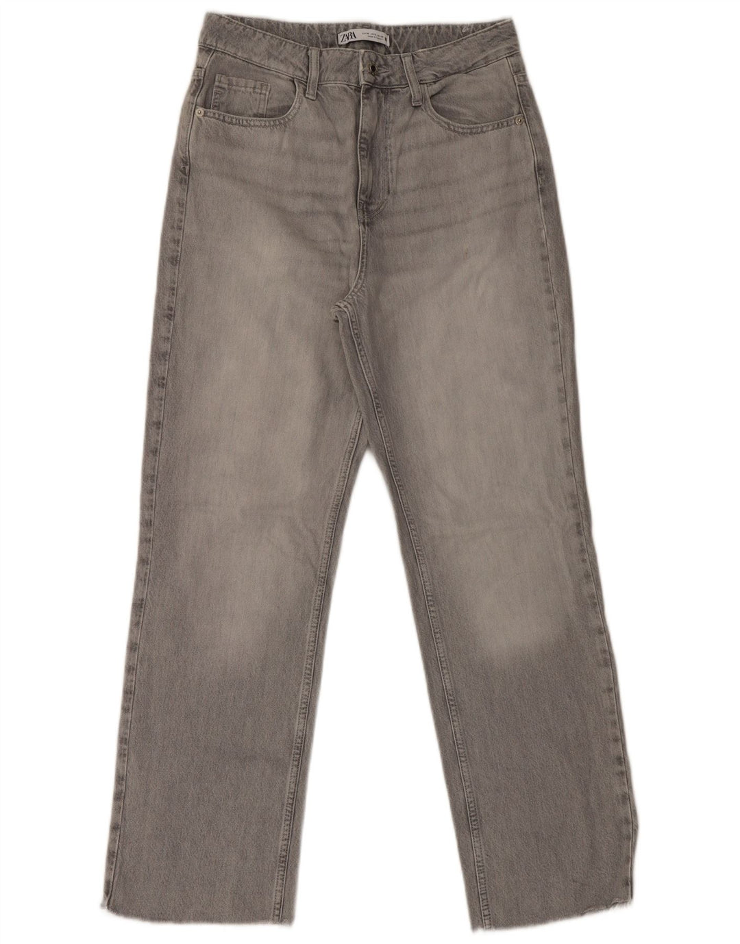 Женские прямые джинсы Zara EU 38 Small W28 L30 Серые