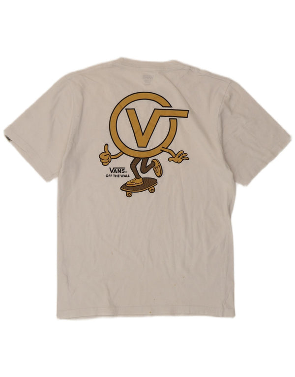 Vans Boys Graphic T-Shirt Top 14-15 Years XL White Cotton