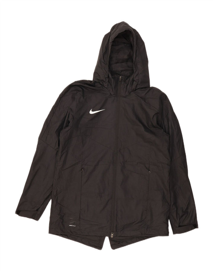 Мужская дождевик с капюшоном Nike UK 40, большая черная полиэстер
