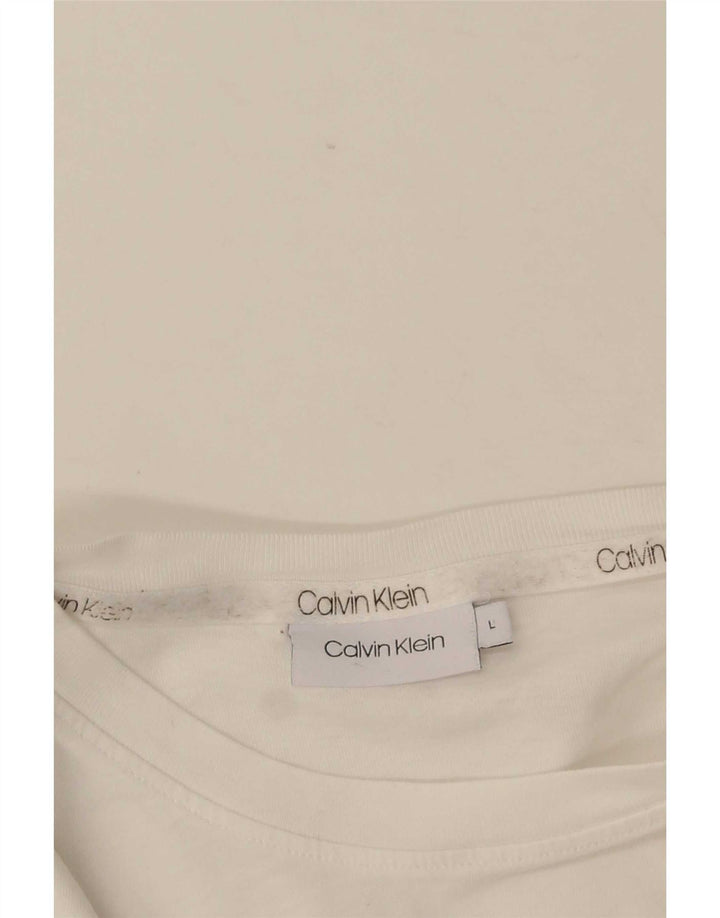Мужская футболка с рисунком Calvin Klein, большая белая