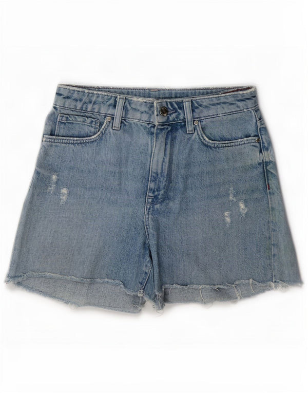 Tommy Hilfiger Женские джинсовые шорты с завышенной талией W27, маленькие синие