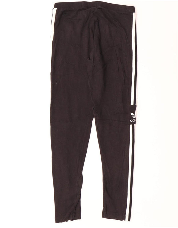 Женские леггинсы Adidas UK 12, средние черные хлопковые