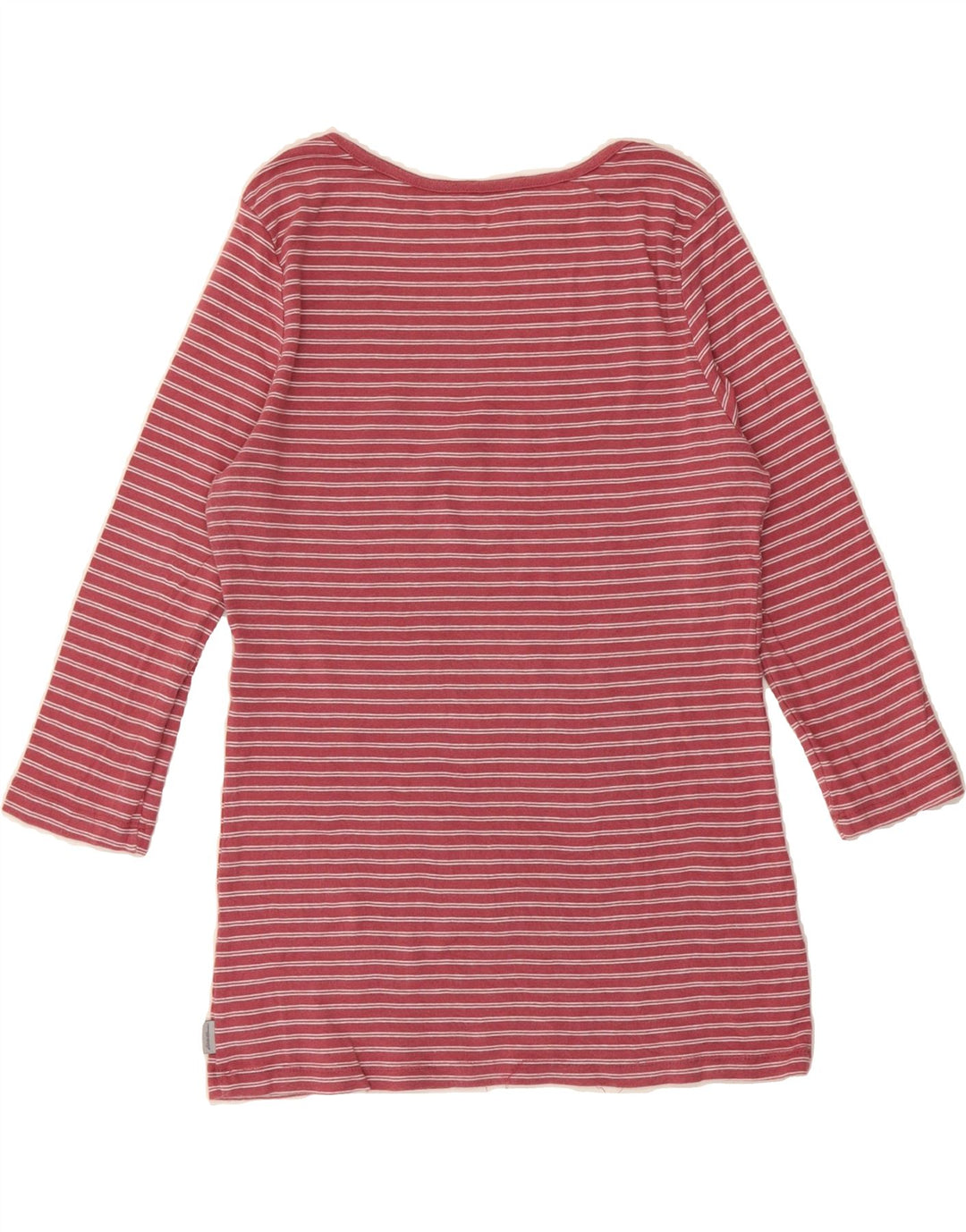EDDIE BAUER Womens Top 3/4 Sleeve UK 12 Medium Pink Striped Cotton Vintage Eddie Bauer and Second-Hand Eddie Bauer from Messina Hembry 