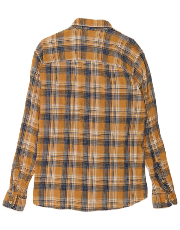 Мужская фланелевая рубашка Jack & Jones, хлопковая большая желтая клетка