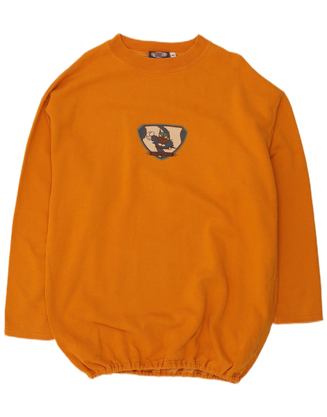 NIDECKER Womens Graphic Sweatshirt Jumper Medium Orange Cotton Retro