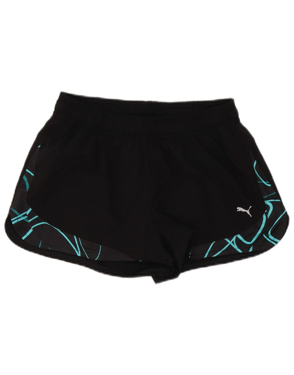 Женские спортивные шорты Puma UK 12, средние, черные с геометрическим рисунком