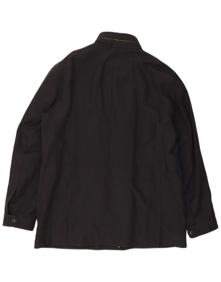 Мужская ветровка Hugo Boss IT 56 3XL Черная шерсть из натуральной шерсти