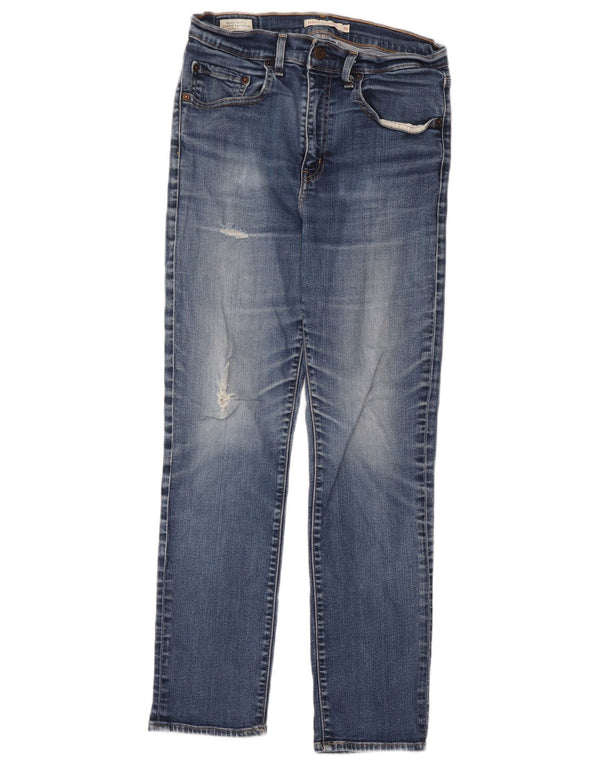 Женские прямые джинсы Levi's 724 с высокой посадкой W30 L30, синий хлопок