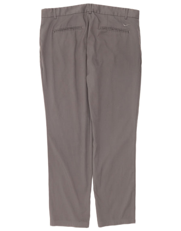 Мужские прямые брюки-чиносы Nike Dri Fit W36 L32, серый полиэстер