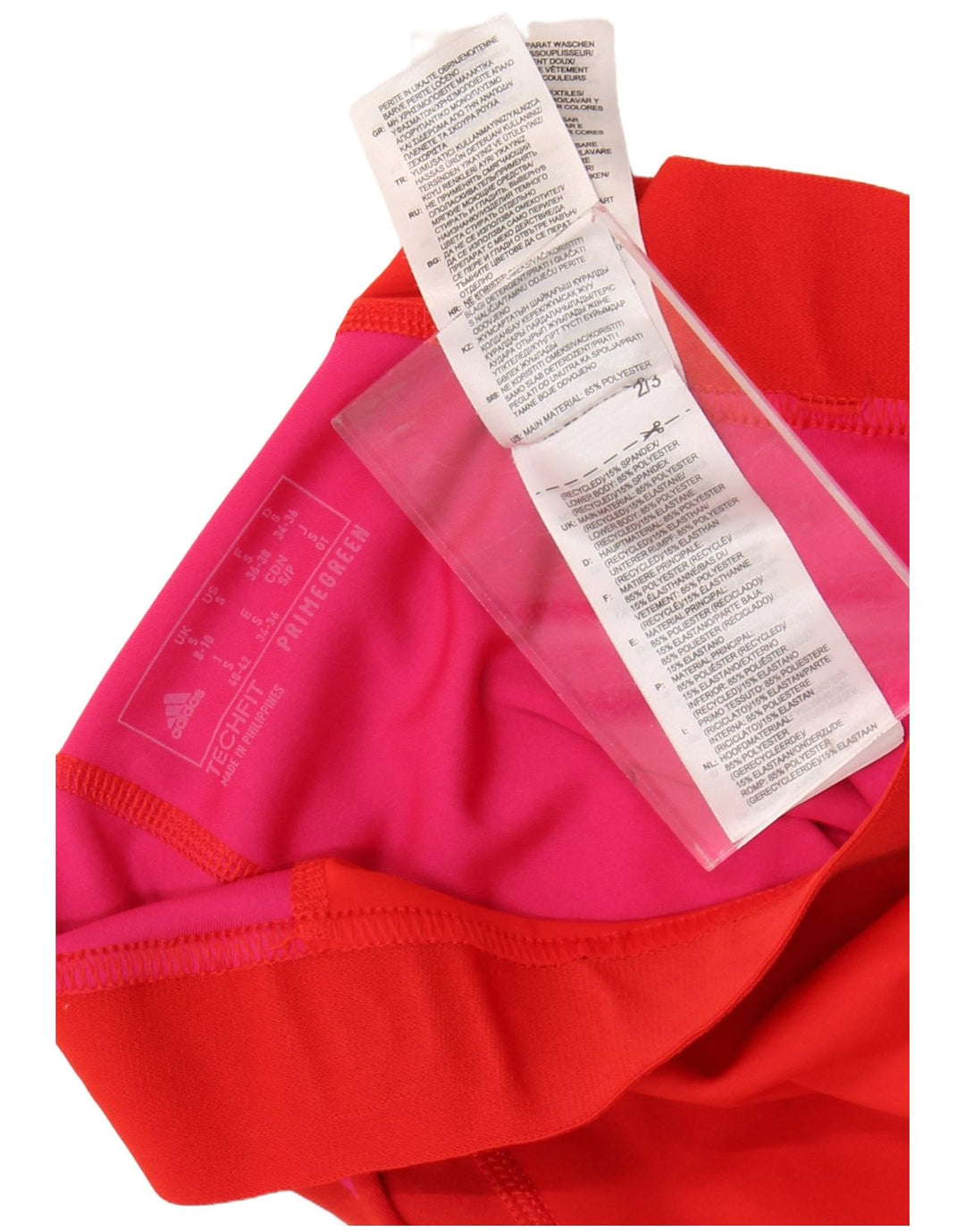 Женские леггинсы ADIDAS Tech Fit с рисунком, Великобритания, 8/10, маленький красный горошек