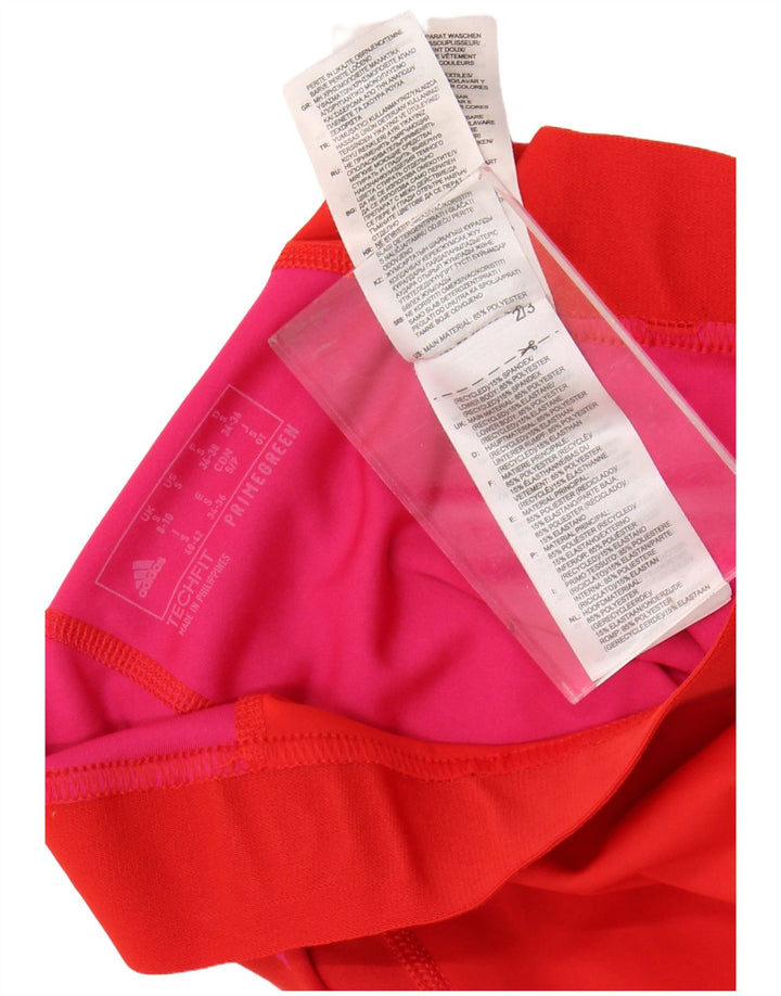 Женские леггинсы ADIDAS Tech Fit с рисунком, Великобритания, 8/10, маленький красный горошек