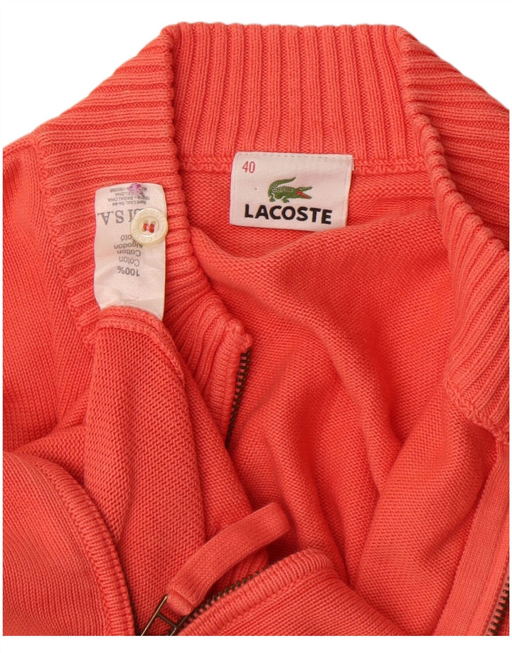 Женский кардиган Lacoste, размер 40, хлопковый средний оранжевый цвет
