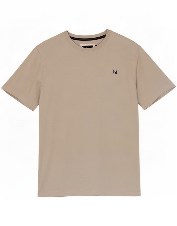 Crew Clothing Мужская футболка из хлопка большого размера серого цвета