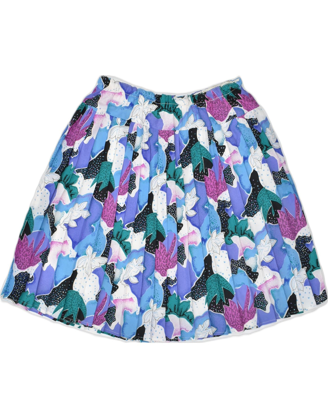 VINTAGE Womens Pleated Skirt Medium W30 Multicoloured Floral | Vintage | Thrift | Second-Hand | Used Clothing | Messina Hembry 
