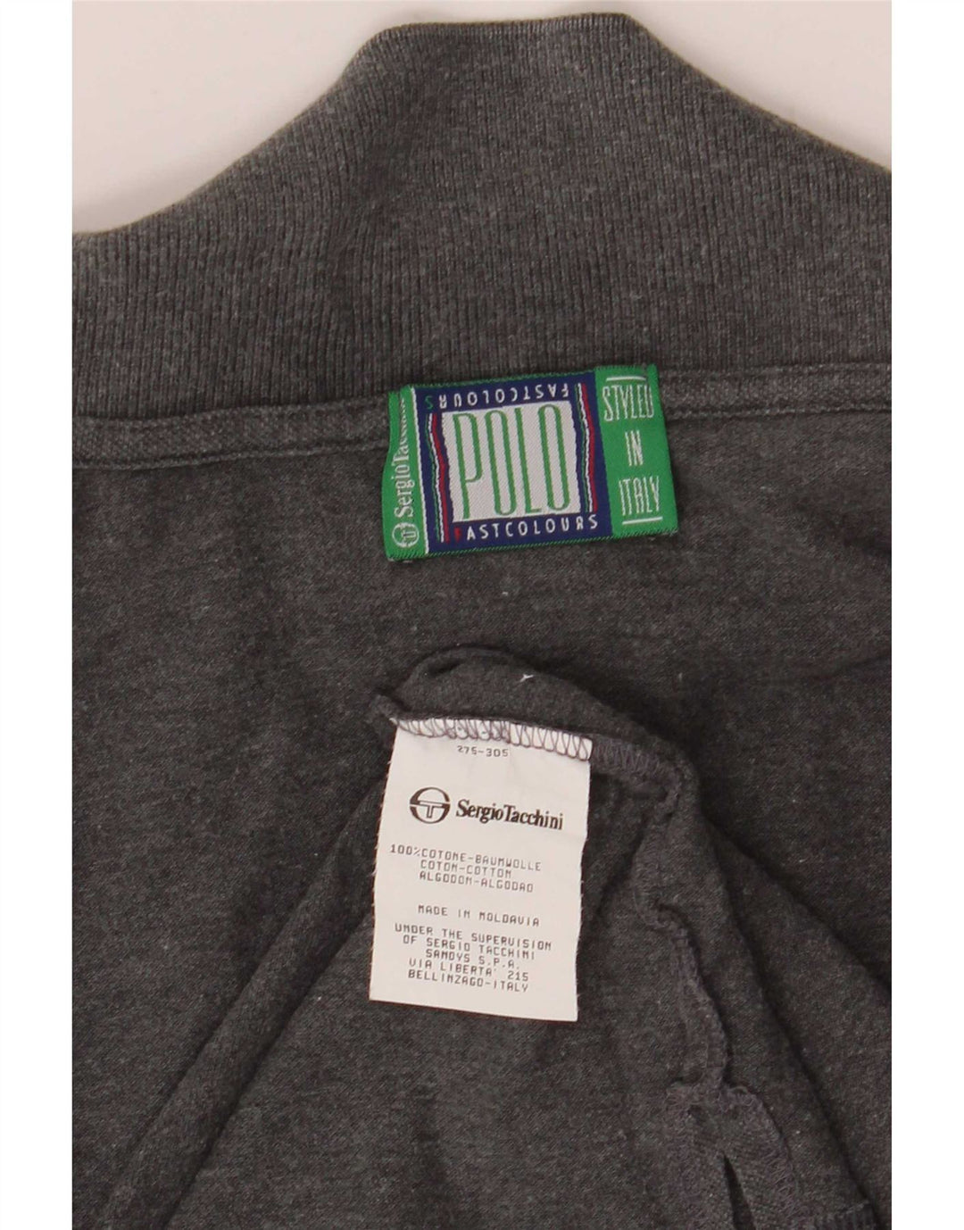 Мужская рубашка-поло Sergio Tacchini, большая серая, хлопок