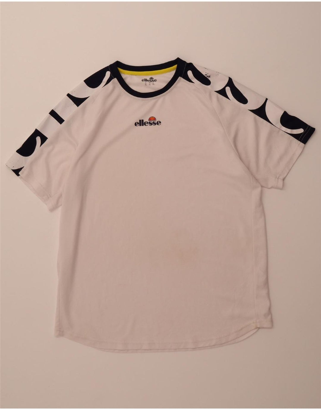 ELLESSE Mens Graphic T-Shirt Top XL White Vintage Ellesse and Second-Hand Ellesse from Messina Hembry 