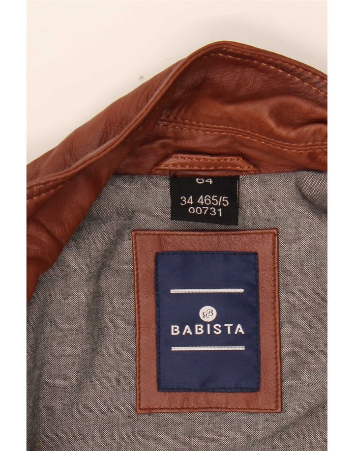 Мужская кожаная куртка Babista EU 64 7XL Коричневая кожа