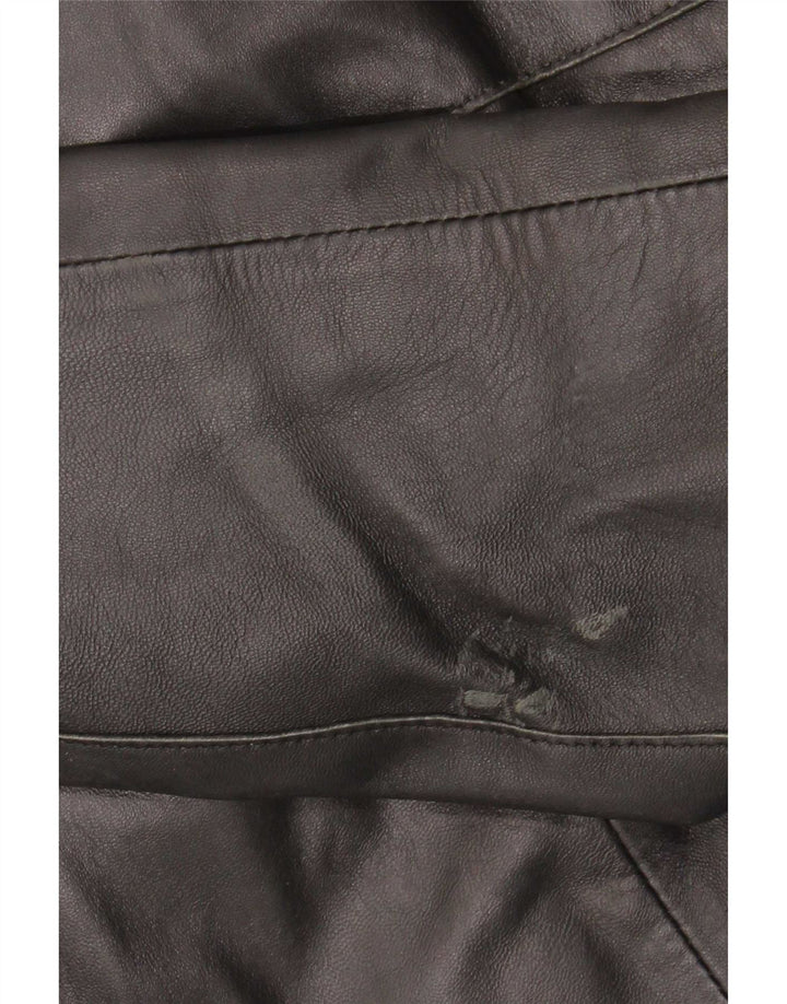 Винтажная женская кожаная куртка IT 44 Medium Black