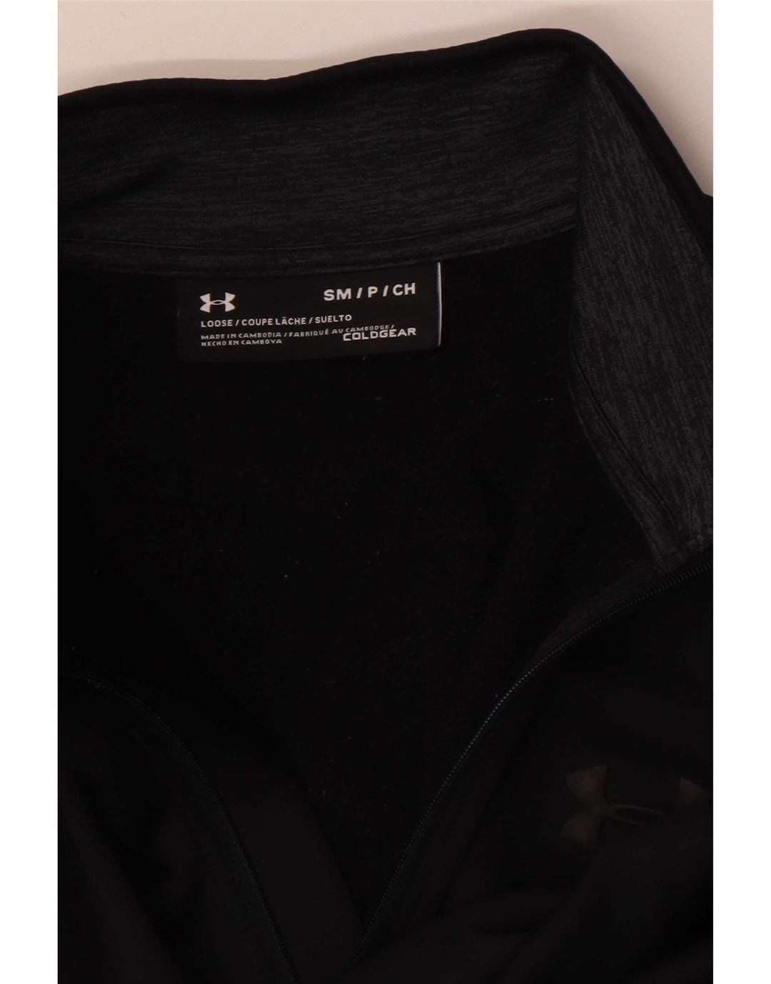 Мужской пуловер с воротником на молнии Under Armour, маленький черный спортивный костюм