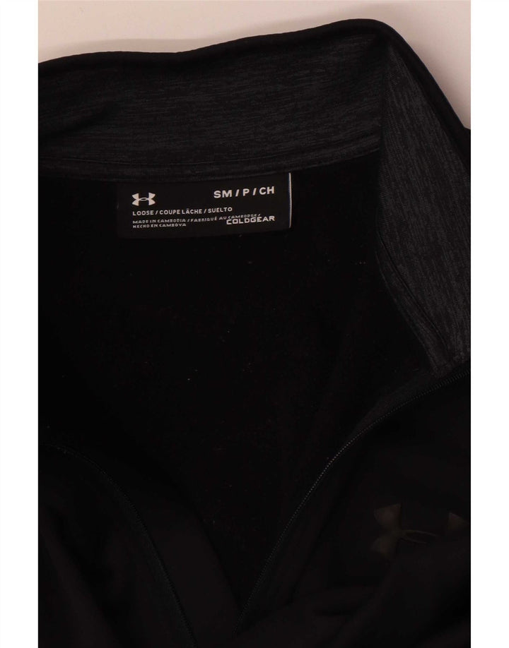 Мужской пуловер с воротником на молнии Under Armour, маленький черный спортивный костюм