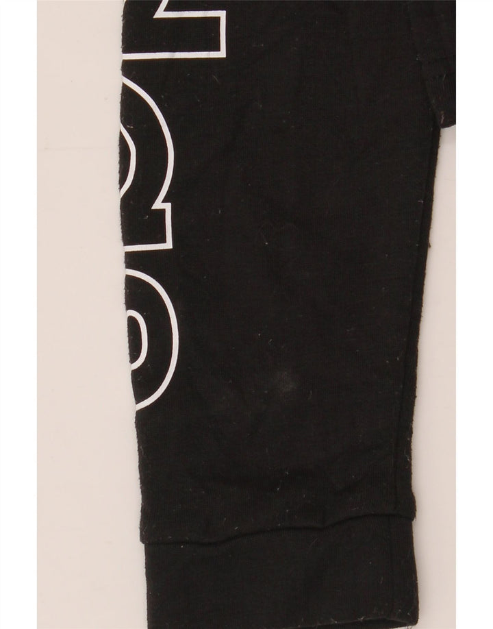 Женский укороченный свитшот с графическим рисунком Adidas UK 4/6 XS, черный полиэстер