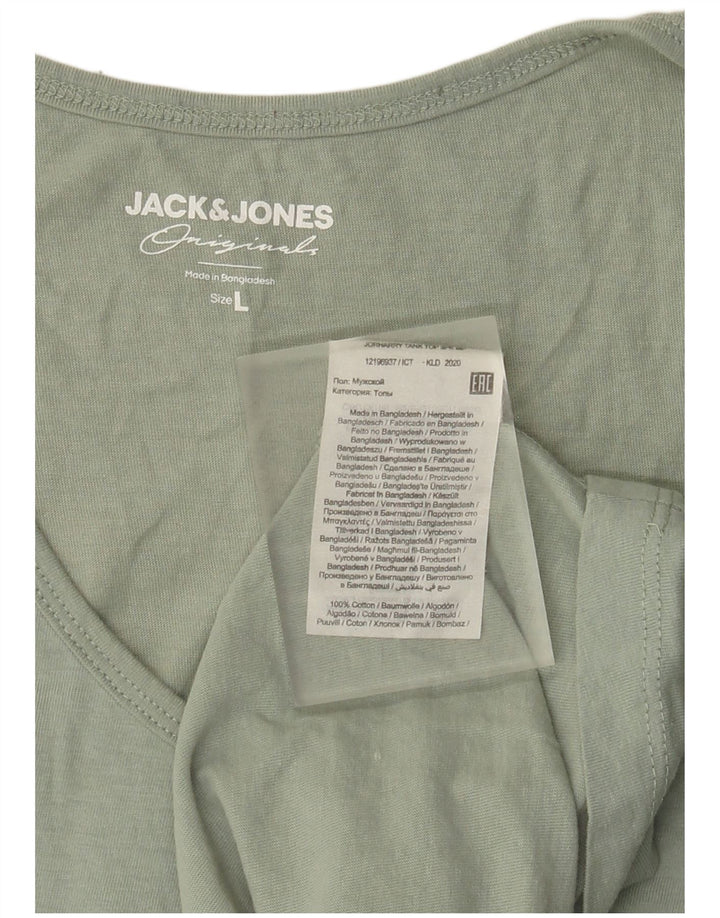 Мужской жилет с рисунком Jack & Jones, большой зеленый хлопок