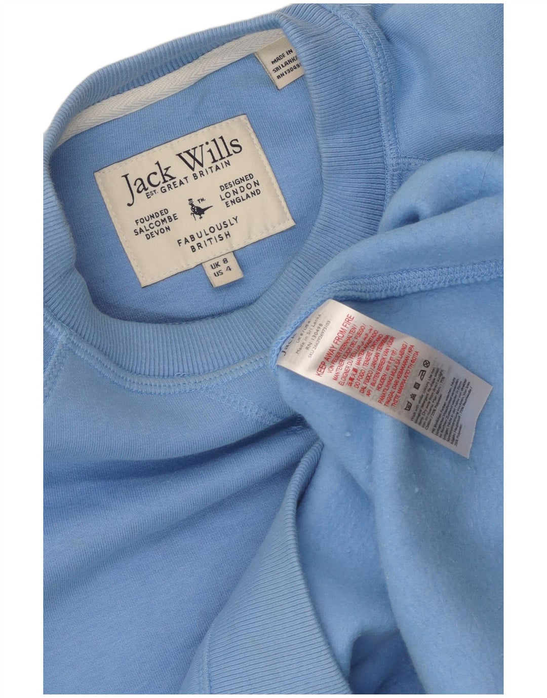 Женский свитер оверсайз Jack Wills, размер 8, маленький синий, хлопок, Великобритания